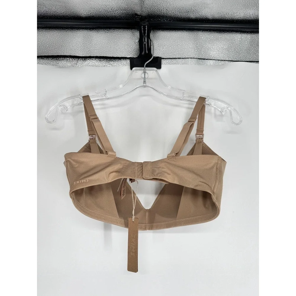 SKIMS Wireless Form Maternity Nursing Bra Womens Size 34DD Clay Tan Padded Beige
